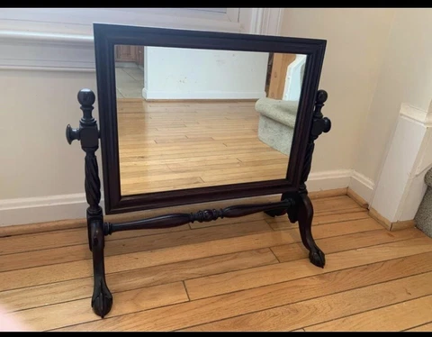 Antique Mahogany Shaving/Make Up Mirror 1922 Cover