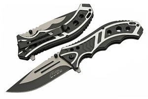 Spring-Assist Klappmesser | Rite Edge Black Silver Stahlklinge Tactical EDC - Bild 1 von 4