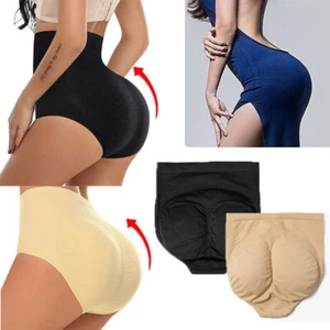 Women Padded Enhancer Knickers Hip Body Shaper Butt Lift Boyshorts Underwear UK - Picture 1 of 15