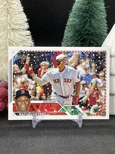 2023 TOPPS HOLIDAY RAFAEL DEVERS #H76 SP CODE 514 SANTA HAT CANDY CANE BAT - Picture 1 of 2