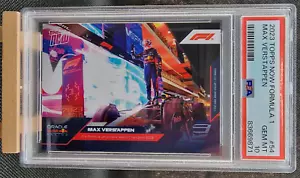 PSA 10 Max Verstappen 2023 Topps Now #54 F1 Formula 1 World Champ Red Bull GEM - Picture 1 of 12