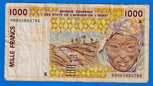 Senegal - West African States CFA 1000 Francs 1999 P-711Ki Circ 99065885766 - Picture 1 of 4