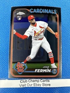 2024 #175 Jose Fermin Topps Chrome Baseball Base Card RC Cardinals - Picture 1 of 2