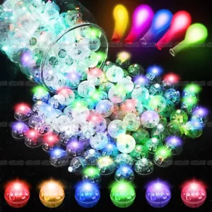 10Pcs Xmas Party Decor LED Balloon Round Flash Ball Glow Paper Lantern Lights - Picture 1 of 18