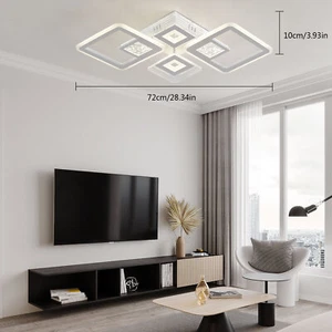 LED Acrylic Ceiling Lamp Flush Mount Light Bedroom Modern Living Room Chandelier - Picture 1 of 24