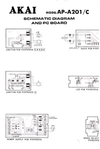 Original Akai AP-A201/C Plattenspieler Schaltplan mit Brettansicht - Bild 1 von 1
