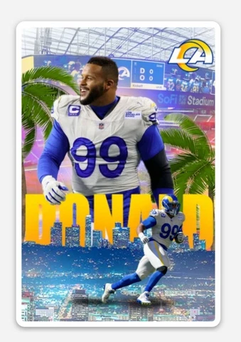 Aaron Donald #99 MAGNET - Los Angeles Rams Die cut Vinyl DPOY NFL LA Cover