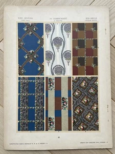 Jolie Planche d'inspiration Textile Mode 19e Siècle Christian Stoll / Wieprecht - Picture 1 of 1