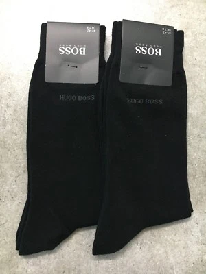 New 2 pairs HUGO BOSS Black Color Classic Dress Socks US Size 7-10 - Image 1 of 3