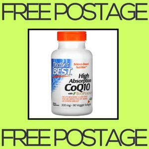 NEW Doctor's Best, High Absorption CoQ10 with BioPerine, 300 mg - 90 Caps - Picture 1 of 2