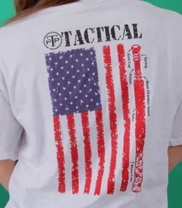 PTP Tactical Ranger USA Flag T-shirt - WHITE - Picture 1 of 3