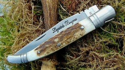 Taschenmesser Laguiole Bougna Klappmesser XL Hirschhorn-Griff B Ware NR: 60 NEU - Bild 1 von 4