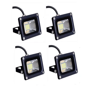 4X 12V 10W LED Fluter SMD Außen Strahler Scheinwerfer lampe Warmweiss Flutlicht - Bild 1 von 6