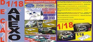 ANEXO DECAL 1/18 FORD FOCUS GRONHOLM & HIRVONEN NEW ZEALAND 2006 1st & 2nd (01) - Picture 1 of 1