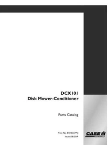 CATÁLOGO DE PIEZAS ACONDICIONADOR CORTACÉSPED CASE IH DCX101 - Imagen 1 de 1