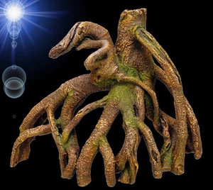 TOP Aquarium Deko 🍀 MANGROVEN WURZEL 🍀 Dekoration Holz Terrarium Höhle Zubehör - Bild 1 von 1