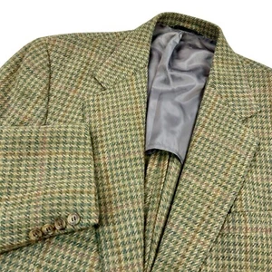 Vintage Southwick Houndstooth Plaid Tweed Sport Coat 43T 43L - Bild 1 von 19