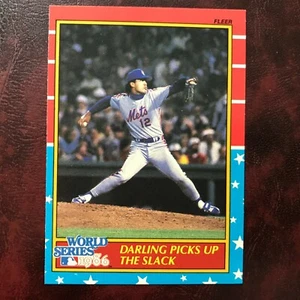 1987 Fleer GLOSSY Set RON DARLING 1986 WORLD SERIES #5 METS RED SOX ** MINT **  - Picture 1 of 1
