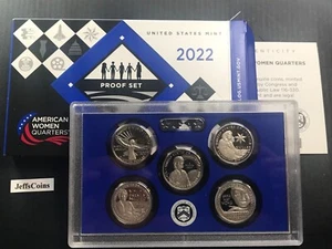 2022 S Proof US Neuwertig Set ATB 5 Verkleidete Viertel Box + COA Maya Angelou - Anna Wong - Bild 1 von 14