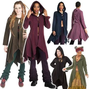 Psy Trance Clothing, Hippy Jacket, Pixie Goth Boho Cloak Jacket XXL plus size - Picture 1 of 49