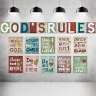 20 Pieces Ten Commandments Poster for Kids Christian Bible Verse Poster Wall for