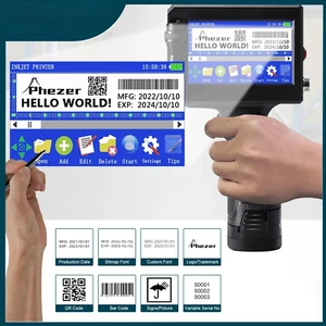 P15 QR Bar Batch Code Date Number Logo Expiry Date Label Printer 12.7mm Handheld - Picture 1 of 27
