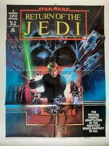 Star Wars Return Of The Jedi 1983 Promo Poster Marvel Super Special #27 VTG RARE - Picture 1 of 12