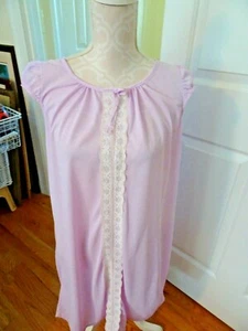 ❤️Vintage Figurfit Nightgown -Nylon-Fitted-Lavender-Lace Inset-EUC - Picture 1 of 5