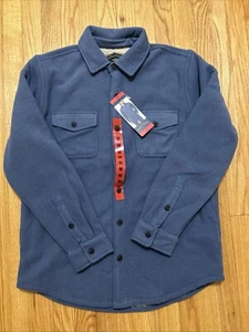 NWT! Freedom Foundry Blue Shirt Jacket Sherpa Lined Fleece Plush Men’s Size M - Picture 1 of 12