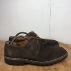 Salvatore Ferragamo Shoes Mens 8.5 EE Vintage Oxfords Brown Suede Derby Plain