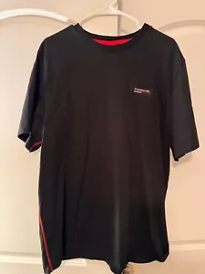 Porsche Motorsport T-shirt Men's XL Black with Red/White Logo/Accents Authentic - Picture 1 of 6