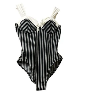 Traje de baño Miraclesuit a rayas Cenicienta de una pieza con aros talla 16 - Imagen 1 de 12