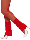 Leg Warmers Red 80s Disco Retro Fancy Dress Party Halloween Accessory Costume