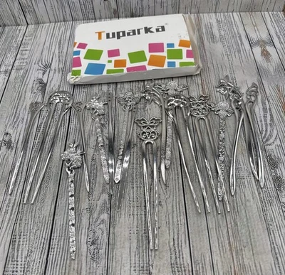 TUPARKA 17PCS Hair Sticks Vintage Hair Pins Chinese Women Hair Chopsticks Pins - Image 1 of 4