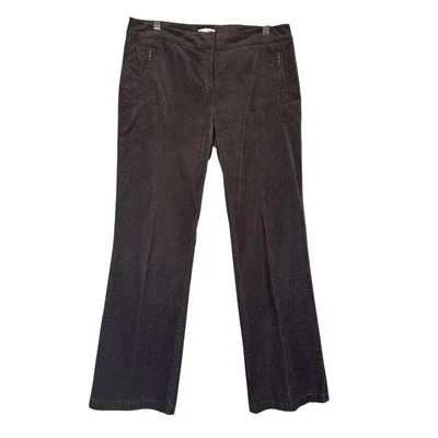 Eileen Fisher Brown Wide Leg Bootcut Corduroy Pants 32x30 Brown Neutral Zippers - Image 1 of 4
