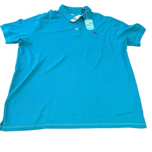 Tommy Bahama Island Zone Mens Polo Shirt L Blue Pique Short Sleeve Tropicool - Picture 1 of 10