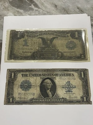 1899 AND 1923 Large Silver Certificate One Dollar Bill - Image 1 of 4