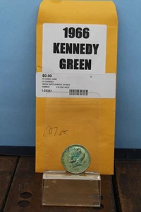 Green ! 1966 50C Kennedy Half Dollar - Picture 1 of 4