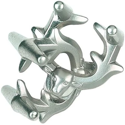 Hanayama Level 6 Cast Metal Brain Teaser Puzzle - Elk - Image 1 of 3