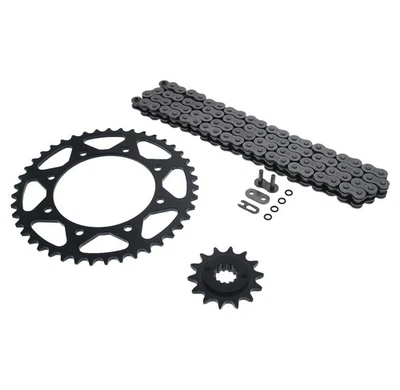 Цепочка кольцевая O и звездочка 520-106 л черные 14/43 Kawasaki KL650 KLR650 650 1990-2014 - Изображение 1 из 3