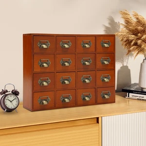 Massivholz 16 Schubladen Aufbewahrungsschrank Medizinschrank Schreibtisch Kommode Schublade - Bild 1 von 12