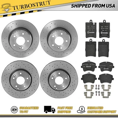 OE Brembo Front Rear Brake Rotors Pads Kit For 2001-2005 Mercedes-Benz C320 - Image 1 of 4