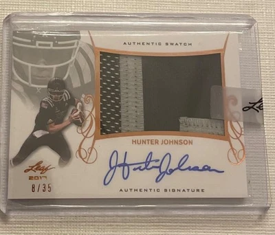 Hunter Johnson Leaf All American Patch 2017 automático #/35 Clemson Northwestern Foto 1 de 2