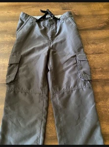 Boys Size 6 Tony Hawk Gray Pants W Attached Belt. Mock Back Pockets - Picture 1 of 18