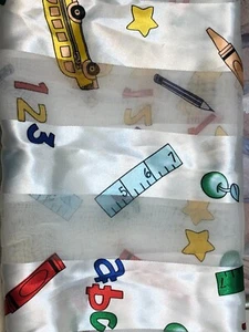 Satin and Sheer Teacher School ABC Scarf - Picture 1 of 4