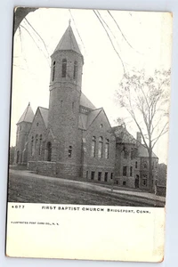 Bridgeport Connecticut First Baptist Church Postkarte B613 - Bild 1 von 2