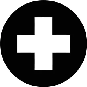 MEDIC CROSS circle VINYL DECAL sticker nurse emt ER Medical, Doctor 3" - Picture 1 of 1