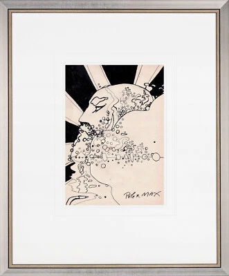 PETER MAX - TINTA boceto antiguo - ¡Hecho a mano!!! Foto 1 de 2