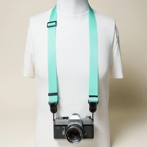 Mint Green Adjustable Camera Strap w/ Peak Design Anchors 1.25" wide - Picture 1 of 9