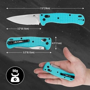 FLISSA 4.5" Folding Pocket Knife-BlueLightweight EDC Pocket Knife w/Axis Lock - Picture 1 of 9